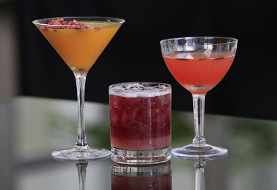 Cocktails at Patina 250 Courtyard Patio