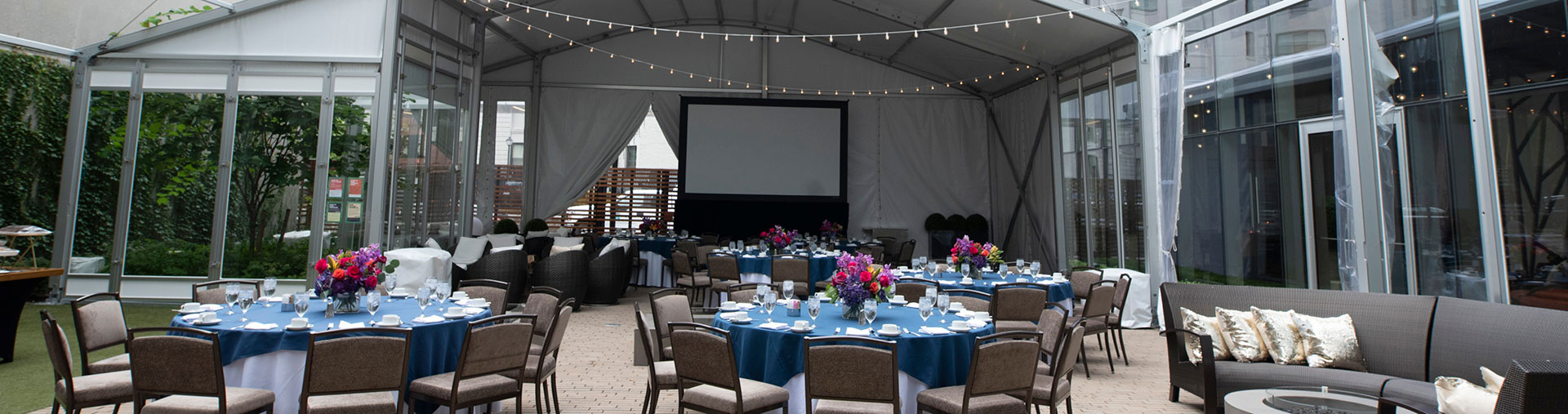 Private events in the courtyard at Patina 250, 250 Delaware Ave Buffalo ny