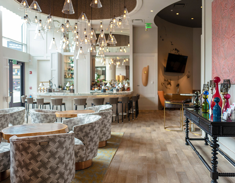 Patina 250 Bar and Lounge interior in downtown Buffalo, NY