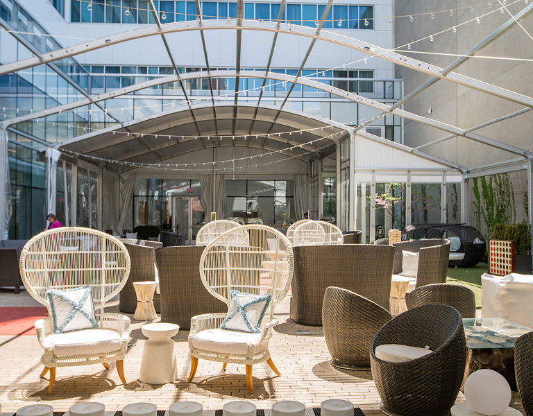 Courtyard at Patina 250 in downtown Buffalo, NY