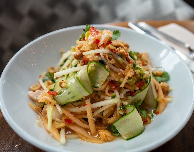 Green Papaya and Lobster Salad served at Patina 250 in downtown Buffalo, NY