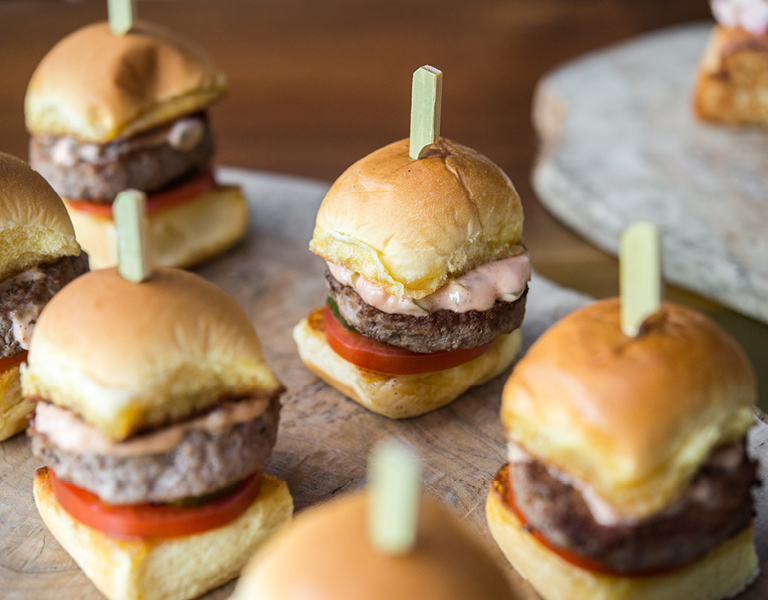 Sliders served at Patina 250 in downtown Buffalo, NY